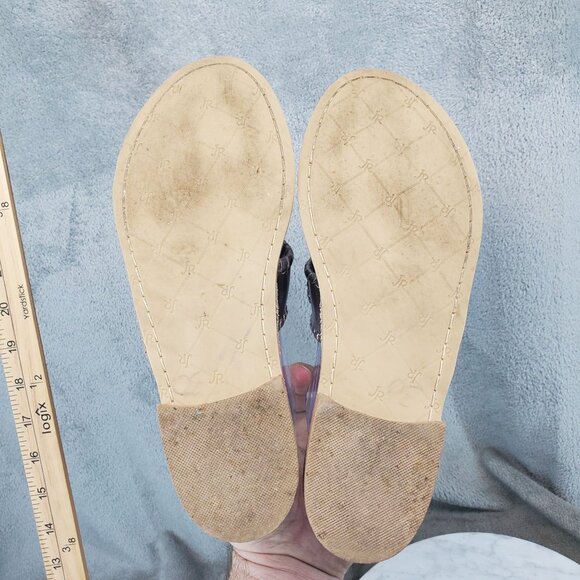 Jack Rogers Shoes Womens Size 6.5 Silver Leather Hamptons Thong Sandals - Picture 8 of 10